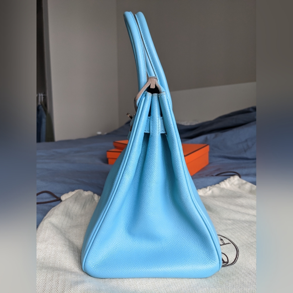 Hermes Birkin 30 Celeste/Mykonos - Picture 9 of 14